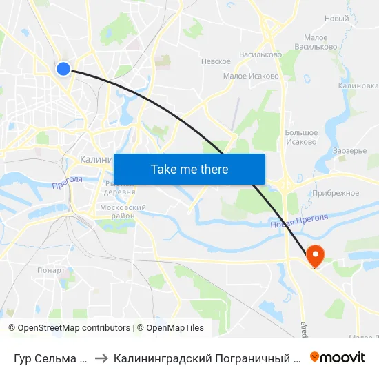 Гур Сельма (В Центр) to Калининградский Пограничный Институт Фсб России map