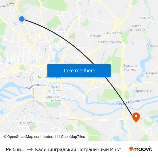 Рыбникова to Калининградский Пограничный Институт Фсб России map