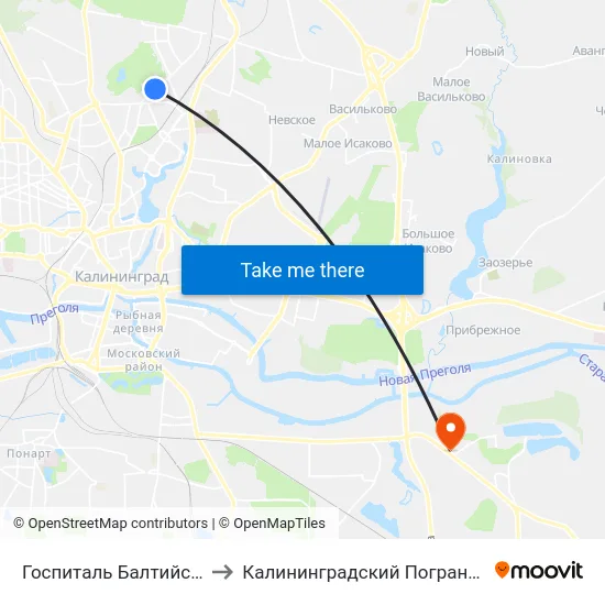 Госпиталь Балтийского Флота (В Центр) to Калининградский Пограничный Институт Фсб России map