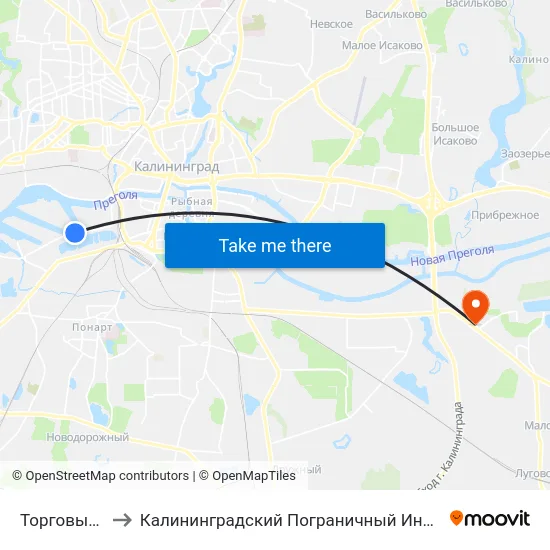 Торговый Порт to Калининградский Пограничный Институт Фсб России map