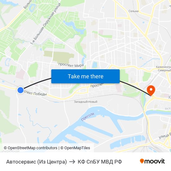 Автосервис (Из Центра) to КФ СпБУ МВД РФ map