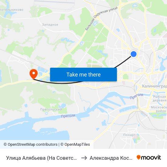 Улица Алябьева (На Советском Проспекте, В Центр) to Александра Космодемьянского map