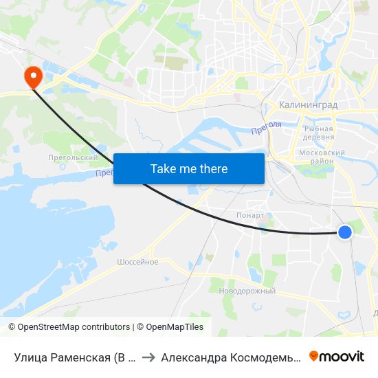 Улица Раменская (В Центр) to Александра Космодемьянского map