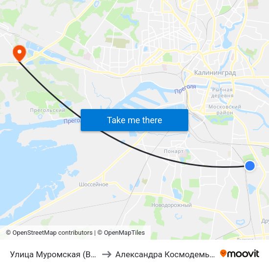 Улица Муромская (В Центр) to Александра Космодемьянского map