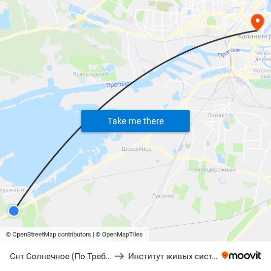 Снт Солнечное (По Требованию, Из Центра) to Институт живых систем БФУ им. Канта map