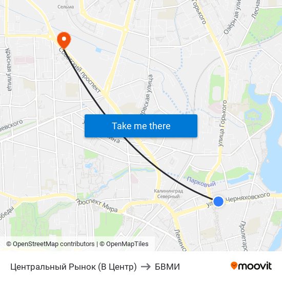 Центральный Рынок (В Центр) to БВМИ map