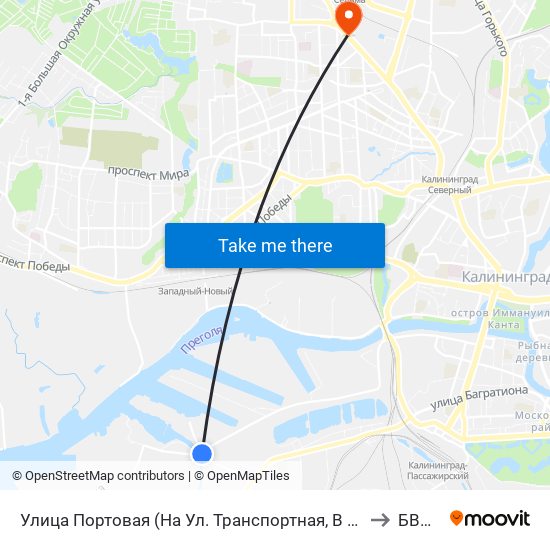 Улица Портовая (На Ул. Транспортная, В Центр) to БВМИ map