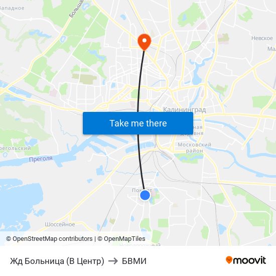 Жд Больница (В Центр) to БВМИ map