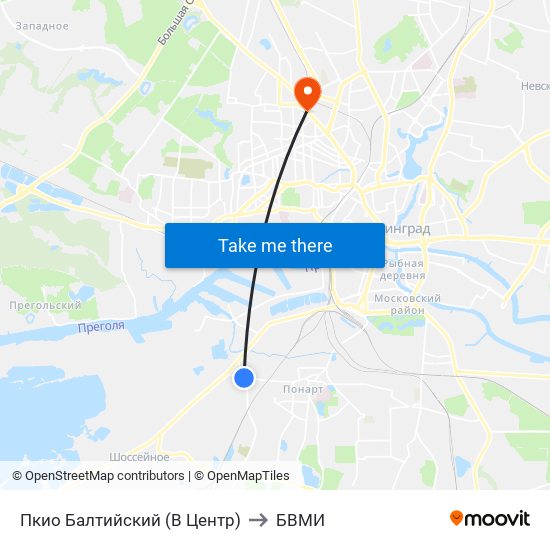 Пкио Балтийский (В Центр) to БВМИ map