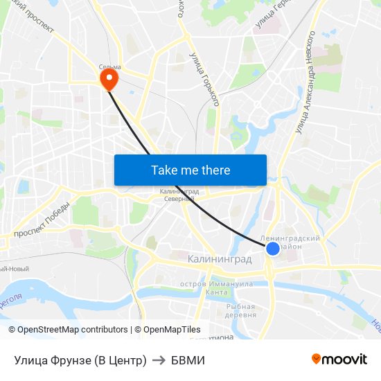 Улица Фрунзе (В Центр) to БВМИ map