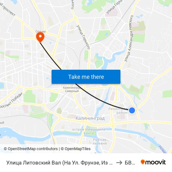 Улица Литовский Вал (На Ул. Фрунзе, Из Центра) to БВМИ map