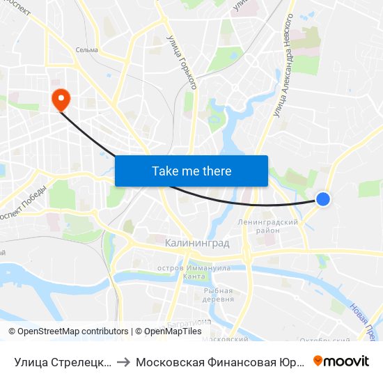 Улица Стрелецкая (В Центр) to Московская Финансовая Юридическая Академия map