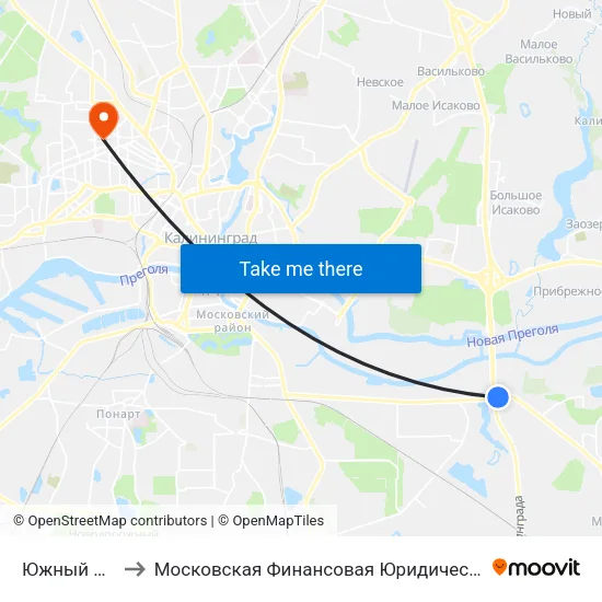 Южный Обход to Московская Финансовая Юридическая Академия map