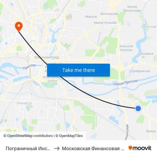 Пограничный Институт (Из Центра) to Московская Финансовая Юридическая Академия map