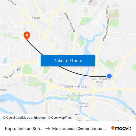 Королевские Ворота (Из Центра) to Московская Финансовая Юридическая Академия map