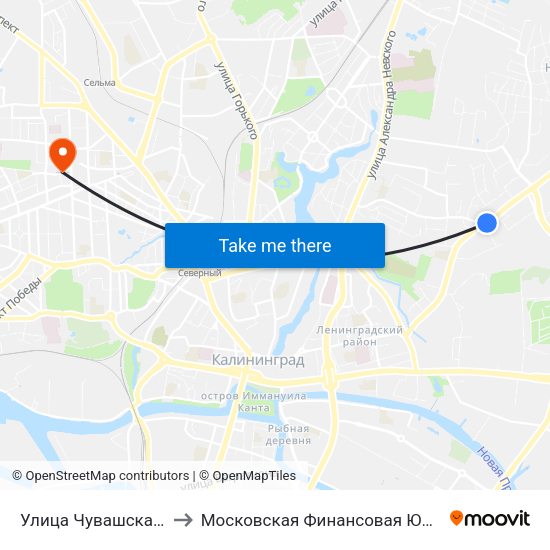 Улица Чувашская (Из Центра) to Московская Финансовая Юридическая Академия map
