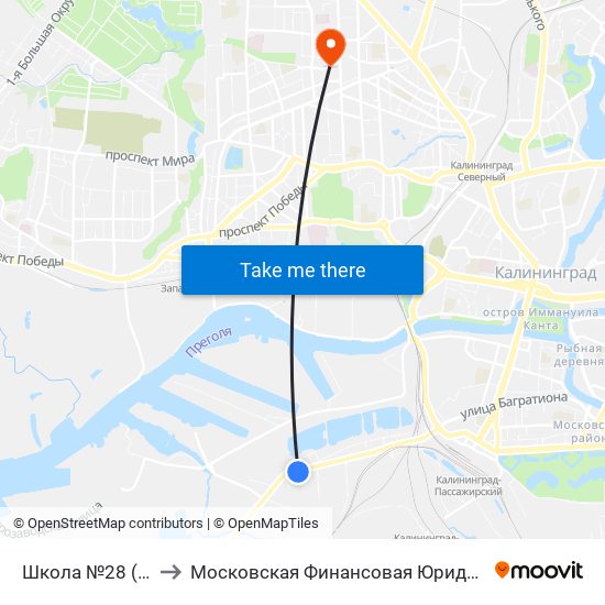 Школа №28 (В Центр) to Московская Финансовая Юридическая Академия map