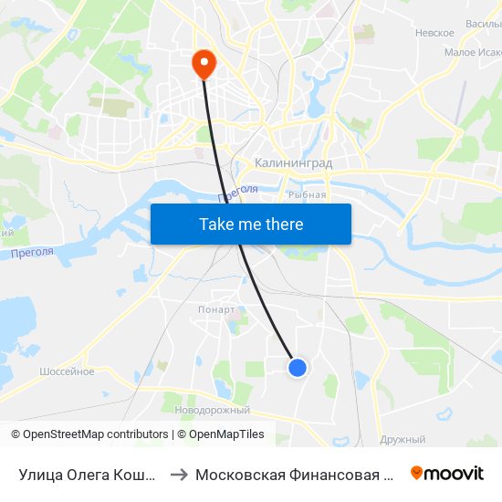 Улица Олега Кошевого (Конечная) to Московская Финансовая Юридическая Академия map