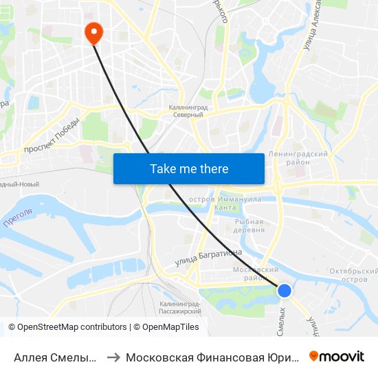 Аллея Смелых (В Центр) to Московская Финансовая Юридическая Академия map