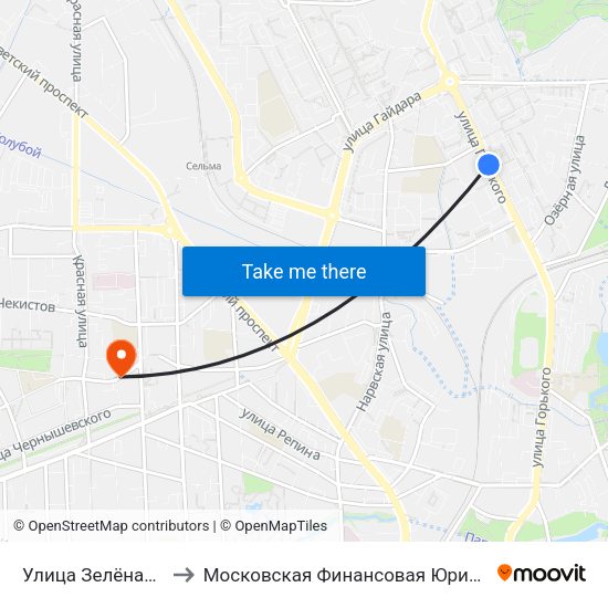Улица Зелёная (В Центр) to Московская Финансовая Юридическая Академия map