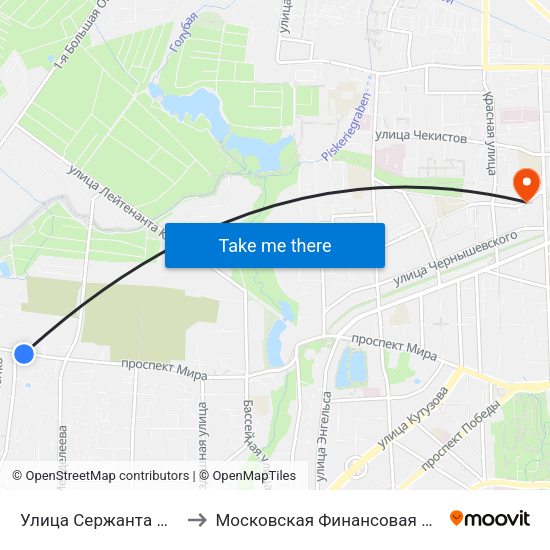 Улица Сержанта Мишина (В Центр) to Московская Финансовая Юридическая Академия map