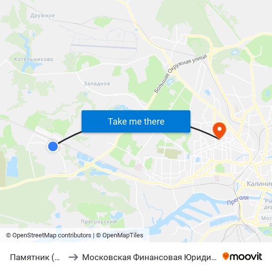 Памятник (В Центр) to Московская Финансовая Юридическая Академия map