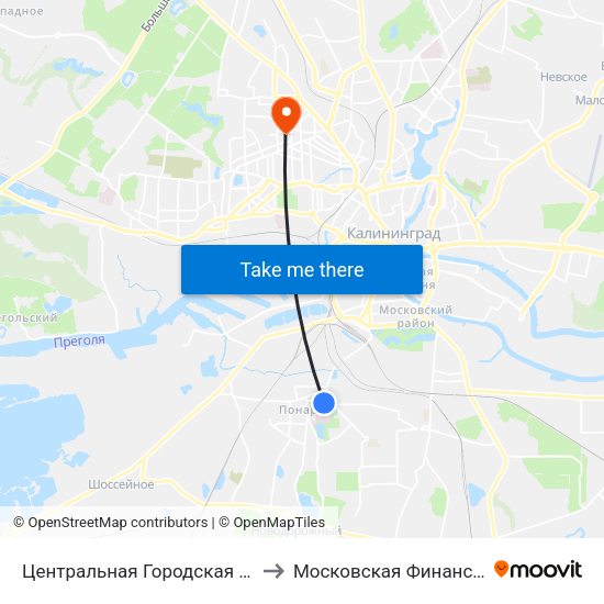 Центральная Городская Клиническая Больница (Из Центра) to Московская Финансовая Юридическая Академия map