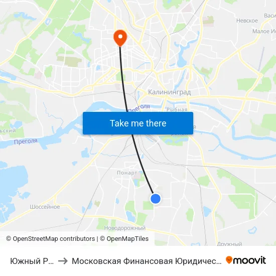 Южный Рынок to Московская Финансовая Юридическая Академия map