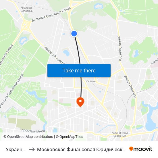 Украинская to Московская Финансовая Юридическая Академия map