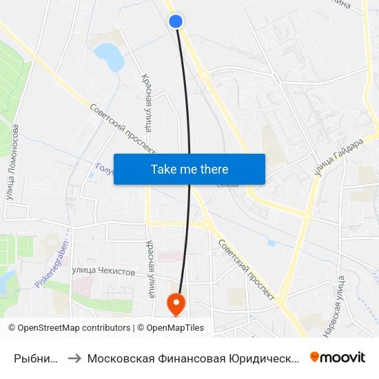 Рыбникова to Московская Финансовая Юридическая Академия map