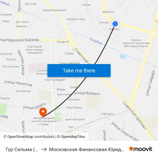 Гур Сельма (В Центр) to Московская Финансовая Юридическая Академия map