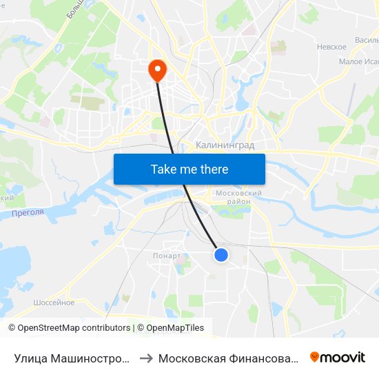 Улица Машиностроительная (Из Центра) to Московская Финансовая Юридическая Академия map