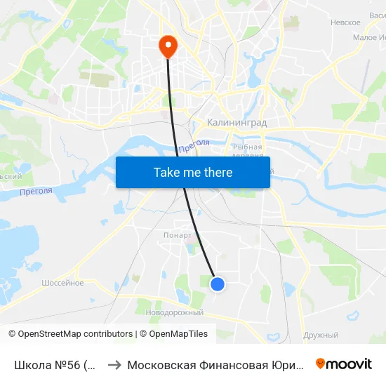 Школа №56 (Из Центра) to Московская Финансовая Юридическая Академия map