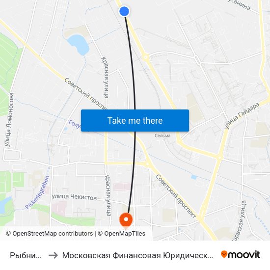 Рыбникова to Московская Финансовая Юридическая Академия map