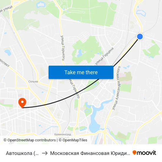 Автошкола (В Центр) to Московская Финансовая Юридическая Академия map