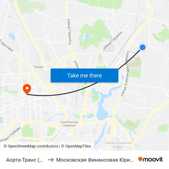 Аорта-Транс (Из Центра) to Московская Финансовая Юридическая Академия map