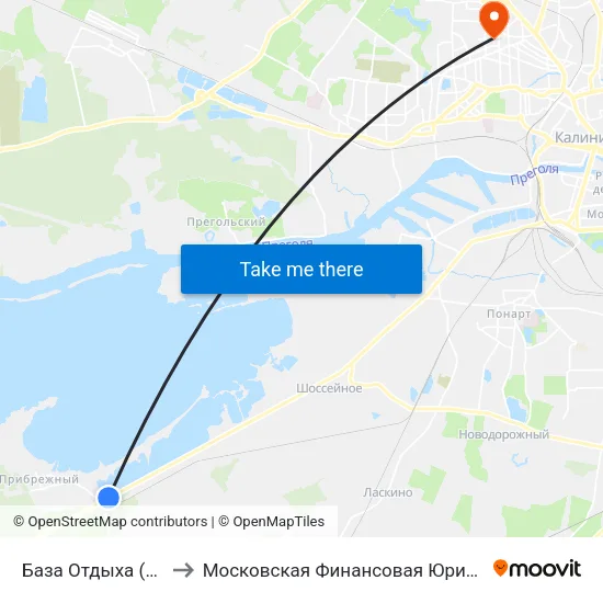 База Отдыха (Из Центра) to Московская Финансовая Юридическая Академия map