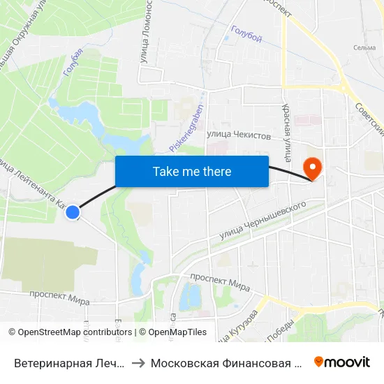 Ветеринарная Лечебница (В Центр) to Московская Финансовая Юридическая Академия map