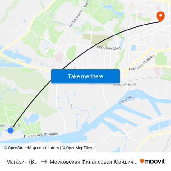 Магазин (В Центр) to Московская Финансовая Юридическая Академия map
