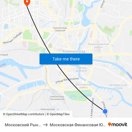 Московский Рынок (Из Центра) to Московская Финансовая Юридическая Академия map