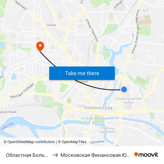 Областная Больница (В Центр) to Московская Финансовая Юридическая Академия map