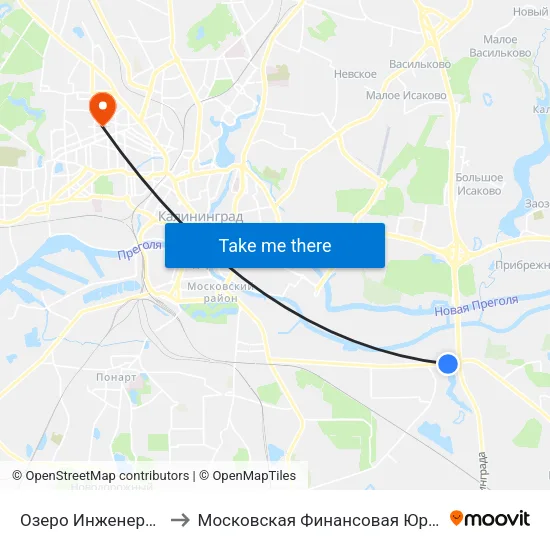 Озеро Инженерное (В Центр) to Московская Финансовая Юридическая Академия map