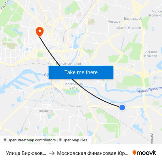 Улица Бирюзовая (В Центр) to Московская Финансовая Юридическая Академия map
