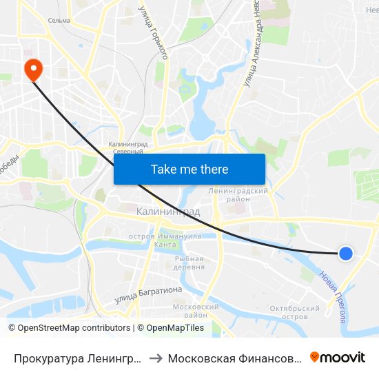 Прокуратура Ленинградского Района (В Центр) to Московская Финансовая Юридическая Академия map