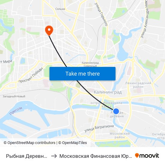 Рыбная Деревня (Из Центра) to Московская Финансовая Юридическая Академия map