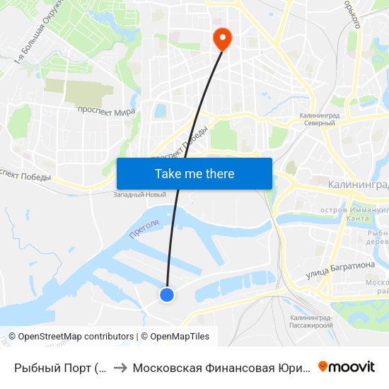 Рыбный Порт (Из Центра) to Московская Финансовая Юридическая Академия map