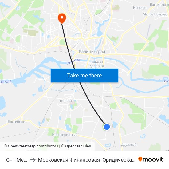 Снт Медик to Московская Финансовая Юридическая Академия map