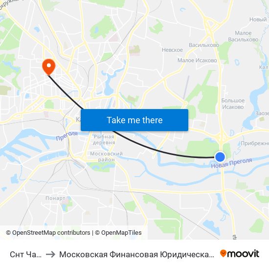 Снт Чайка to Московская Финансовая Юридическая Академия map