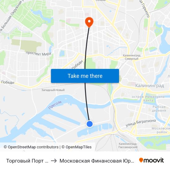 Торговый Порт (Из Центра) to Московская Финансовая Юридическая Академия map