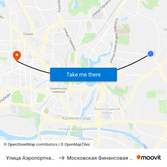 Улица Аэропортная (По Требованию) to Московская Финансовая Юридическая Академия map